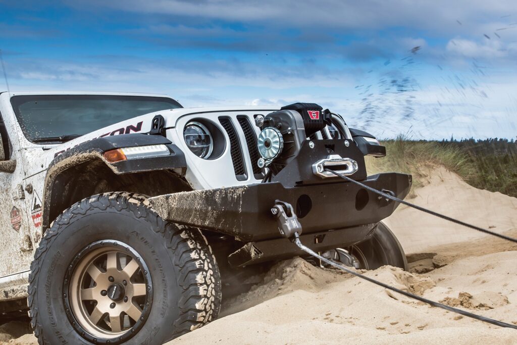 outdoor gear warn winch on jeep